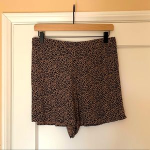 AEO- Leopard Print High-Waist Shorts